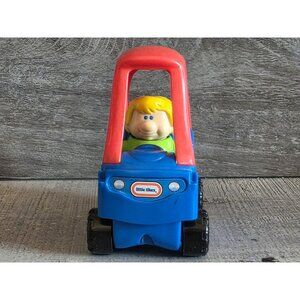Little Tikes COZY COUPE CAR Red & Blue Car Mini Burger King Toy 2005 Vtg 257c